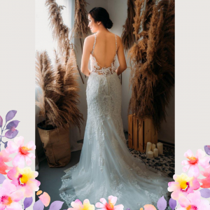 906LLW01 Chrisha Spaghetti Strap Baroque trumpet 4 Mermaid wedding dress,Sexy Wedding Gown Malaysia, Romantic wedding dress Malaysia, Garden wedding reception Malaysia, ROM wedding gown Kuala Lumpur, 