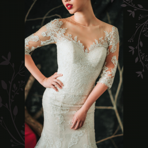 909BY05W02 Dara LS Beige trumpet Guipure lace 1 Mermaid wedding dress,Long Sleeves Bridal Dress Malaysia Rental, Gaun Kahwin Malaysia sewa, Wedding Gown Designer Malaysia, 