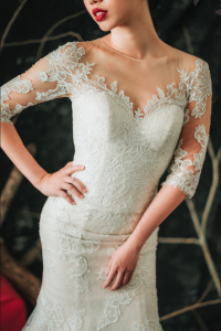 909BY05W02 Dara LS Beige trumpet Guipure lace 1 Mermaid wedding dress,Long Sleeves Bridal Dress Malaysia Rental, Gaun Kahwin Malaysia sewa, Wedding Gown Designer Malaysia, 