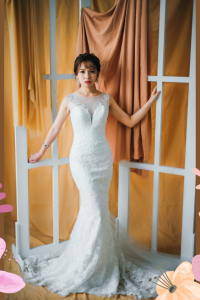 211BY10W02 Annabelle Long Sleeves Trumpet Floral lace g Mermaid wedding dress,Church wedding dress long Sleeves Malaysia, Bridal Dress Rental Malay Kuala Lumpur Rental, Wedding Dress Rental Minimalist Malaysia, 