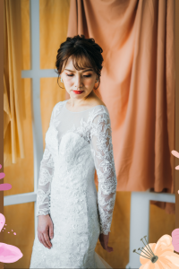 211BY10W02 Annabelle Long Sleeves Trumpet Floral lace r Mermaid wedding dress,Baju Pengantin Designer Malaysia, Pengantin Muslimah Malaysia, Wedding Dress rental Kuala Lumpur, 