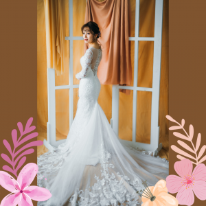 211BY10W02 Annabelle Long Sleeves Trumpet Floral lace i Mermaid wedding dress,Church wedding dress long Sleeves Malaysia, Bridal Dress Rental Malay Kuala Lumpur Rental, Wedding Dress Rental Minimalist Malaysia, 