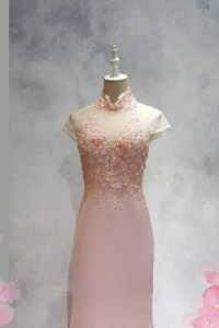 219EL01E02 Fay Cheongsam Pink 13 Oriental Cheong Sam Qi Pao rental Malaysia Kuala Lumpur Petaling Jaya