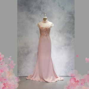 219EL01E02 Fay Cheongsam Pink 11 Oriental Cheong Sam Qi Pao rental Malaysia Kuala Lumpur Petaling Jaya