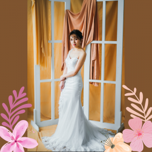 77LLW04 LL Gracia Sweet Heart Floral motif trumpet with detachable one shoulder h Sexy Wedding Gown Malaysia, Romantic wedding dress Malaysia, Garden wedding reception Malaysia, 