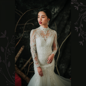 910LLW07 Darla LS baroque trumpet 4 Mermaid wedding dress,Church Bride Malaysia, Bridal Dress rental Petaling Jaya, Wedding Gown Designer Malaysia, 