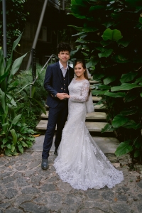 Pre-wedding photoshoot of Eleena Harris  Wedding Gown: @suci_thatwhitedress Photo: @qahharphotography